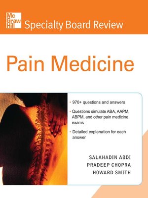 cover image of Pain Medicine